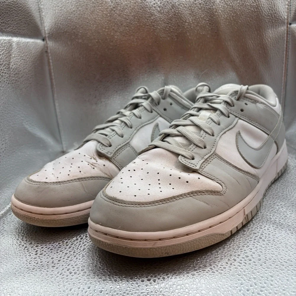 Size 12 Nike Dunk Low Retro Gray Fog White Mens Athletic Shoes‎ DD1391-103